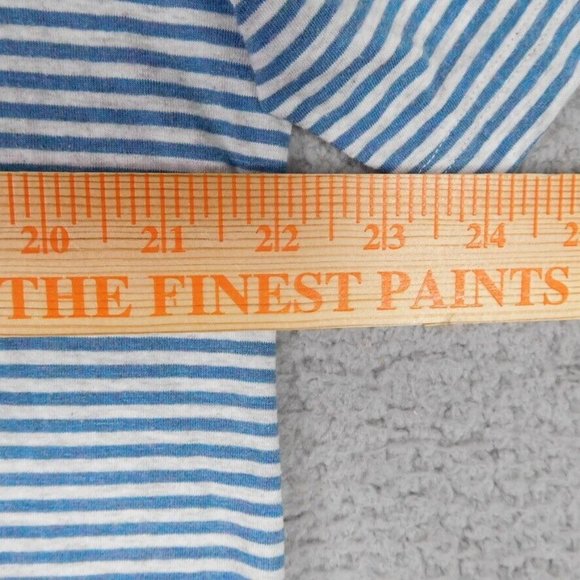 Tasc Polo Shirt Mens Large Gray Blue Stripe Organic Cotton Bamboo Casual Golf - Picture 9 of 12